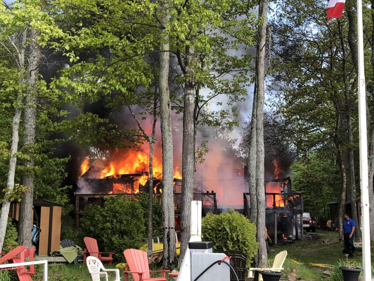 Parry Island cottage consumed by fire