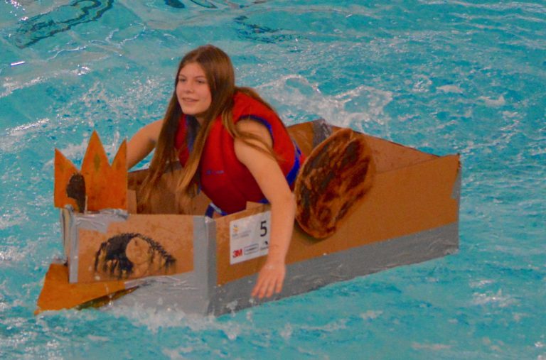 Students compete in annual cardboard boat races