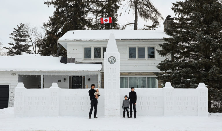 Gravenhurst couple creates massive snow sculpture of Parliament Building