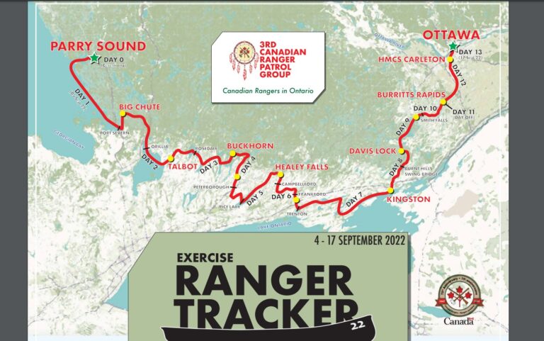 3rd Canadian Ranger Patrol Group kicking off 75th Anniversary Exercise from Parry Sound