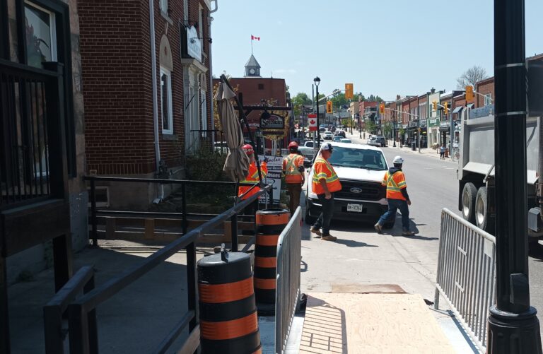 Main Street sidewalk repairs in downtown Huntsville wrap tomorrow